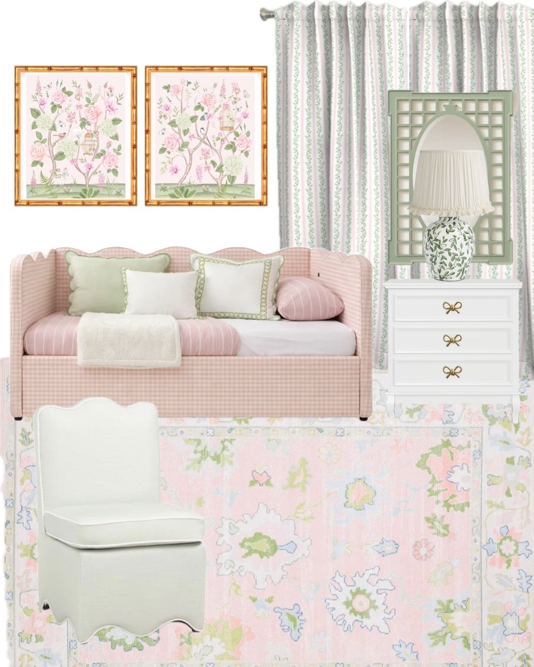 Girls green/pink room inspo 

#LTKKids #LTKSaleAlert #LTKBaby