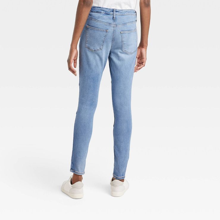 Women's High-Rise Skinny Patched Jeans - Universal Thread™ Light Wash | Target