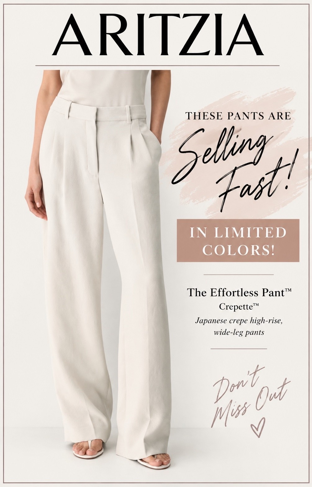 Gorgeous pants.  Look casual and chic at the same time.  Colors are selling fast!