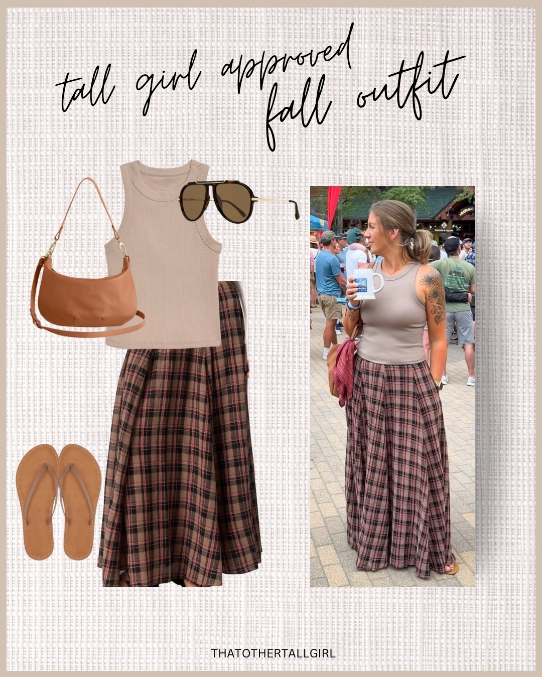 Large tank, large skirt, 11 wide flip lip flops

#LTKTall #LTKOver40