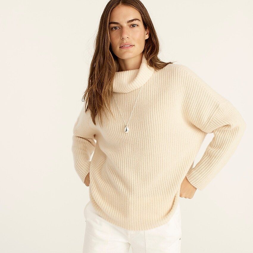 Cashmere relaxed turtleneck sweater | J.Crew US