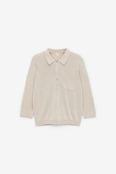 Polostrickhemd – Cremeweiß – Damen – ARKET DE | Arket EU