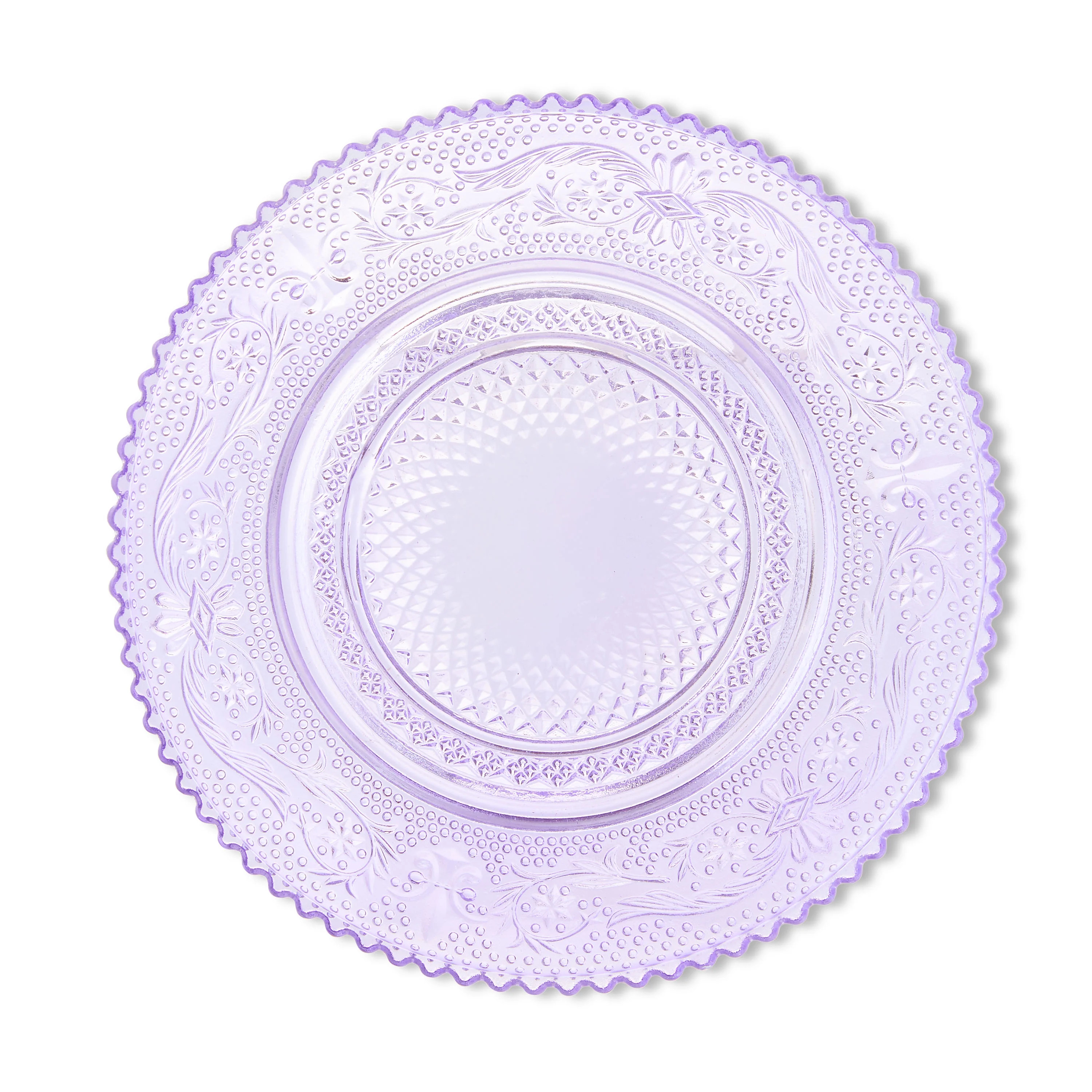 Bridgerton Glass Dessert Plate, Purple | Walmart (US)