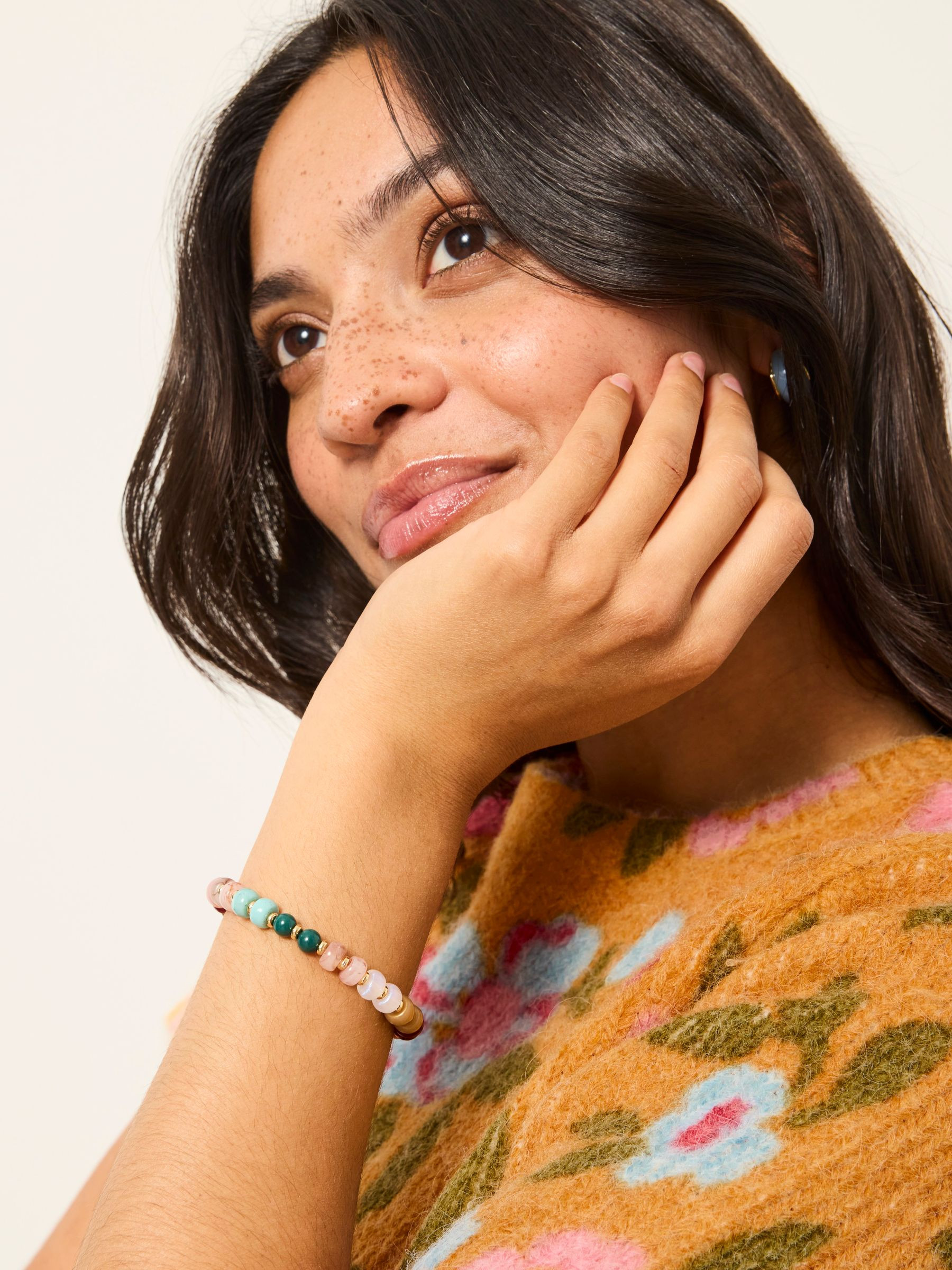 Stretch Bead Bracelet in Multi Colour | Fat Face