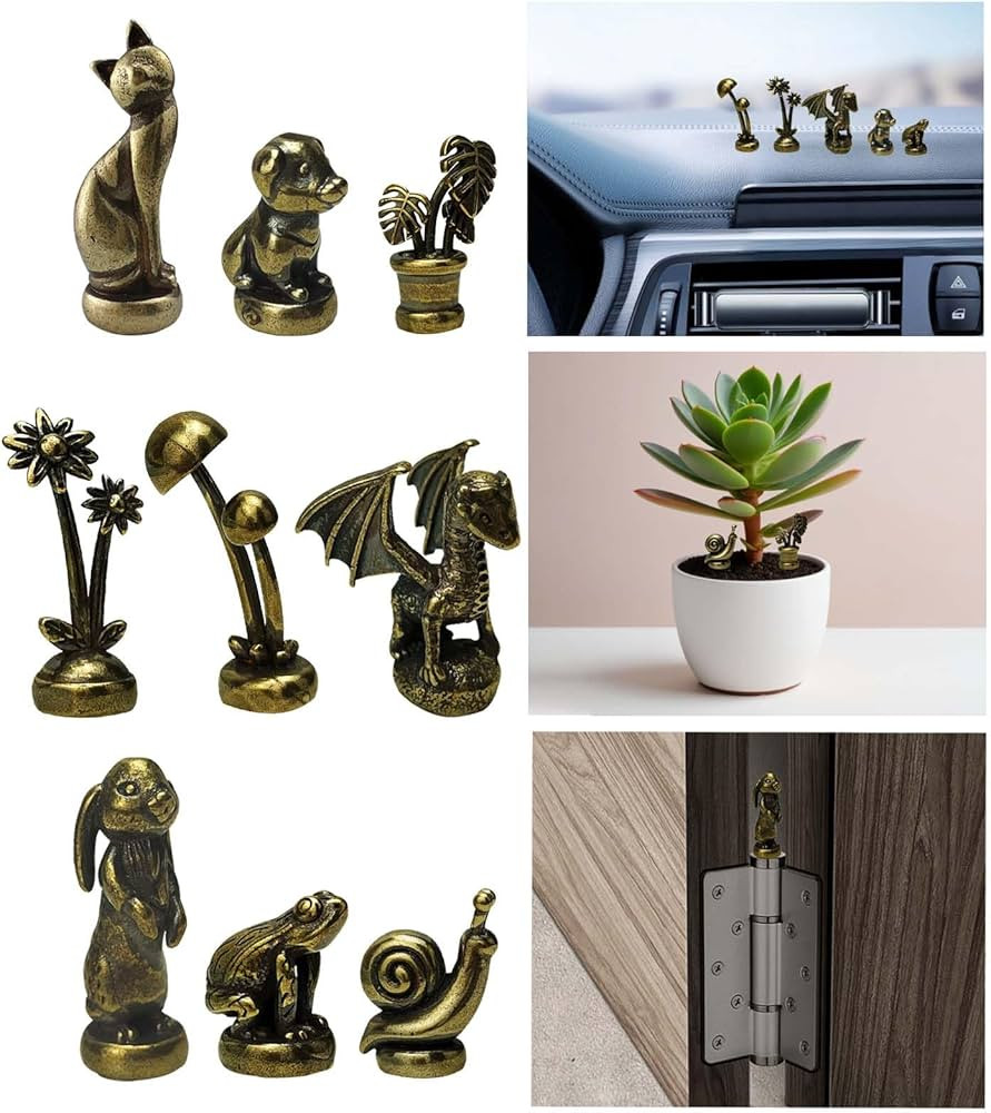 Cat Hinge Head Toppers - Vintage Door Hinge Magnets, 2024 Bronzed Cat Gargoyles, Home Decoration ... | Amazon (US)