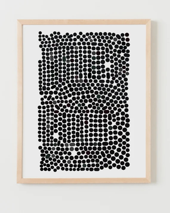 Fine Art Print.  Abstract with Black Dots June 23 2020. | Etsy | Etsy (US)