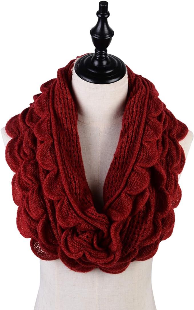 Women Knit Infinity Scarf Circle Loop Thick Neck Warm Scarf Gifts for Women Mom | Amazon (US)