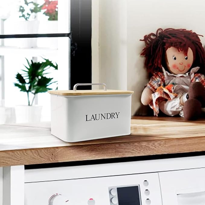 Xbopetda Laundry Powder Bin, Washing Powder Storage Tin with Scoop, Airtight Lid & Handles, Powde... | Amazon (US)