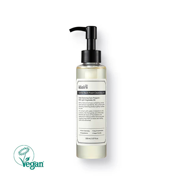Gentle Black Fresh Cleansing Oil - KLAIRS | Wishtrend | Wishtrend
