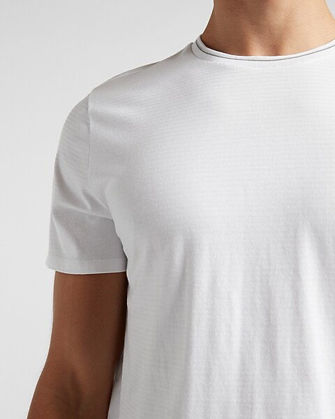 Solid Cotton Crew Neck T-Shirt | Express