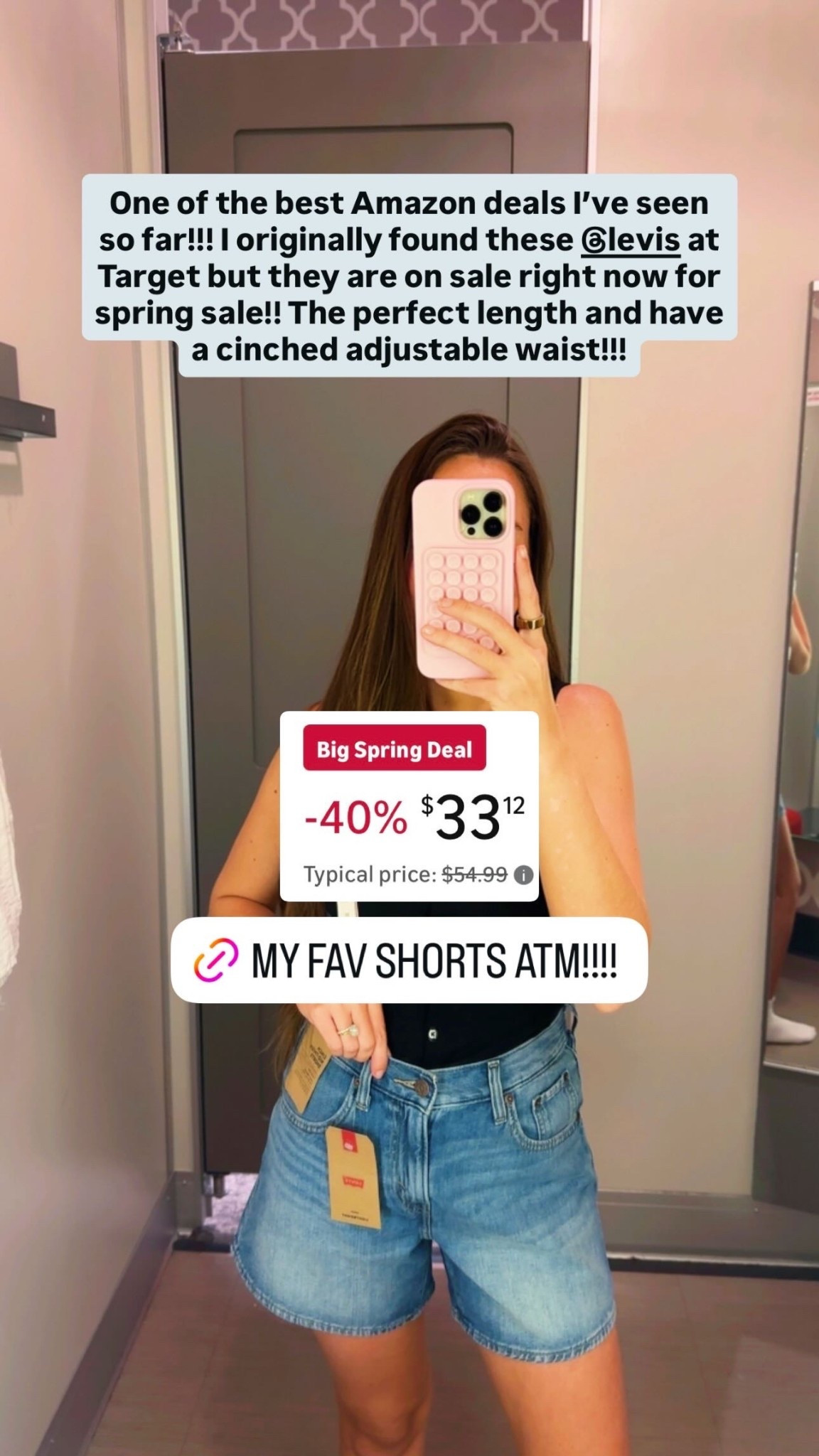 LEVI SHORTS 40% OFF AMAZON BIG SPRING SALE try on 🤍 outfit inspo, outfit ideas, ootd, Levi’s cinched waist mid thigh shorts, denim shorts, jean shorts, mom shorts, affordable fashion, summer outfit 




#LTKSaleAlert #LTKootd #LTKdayinmylife