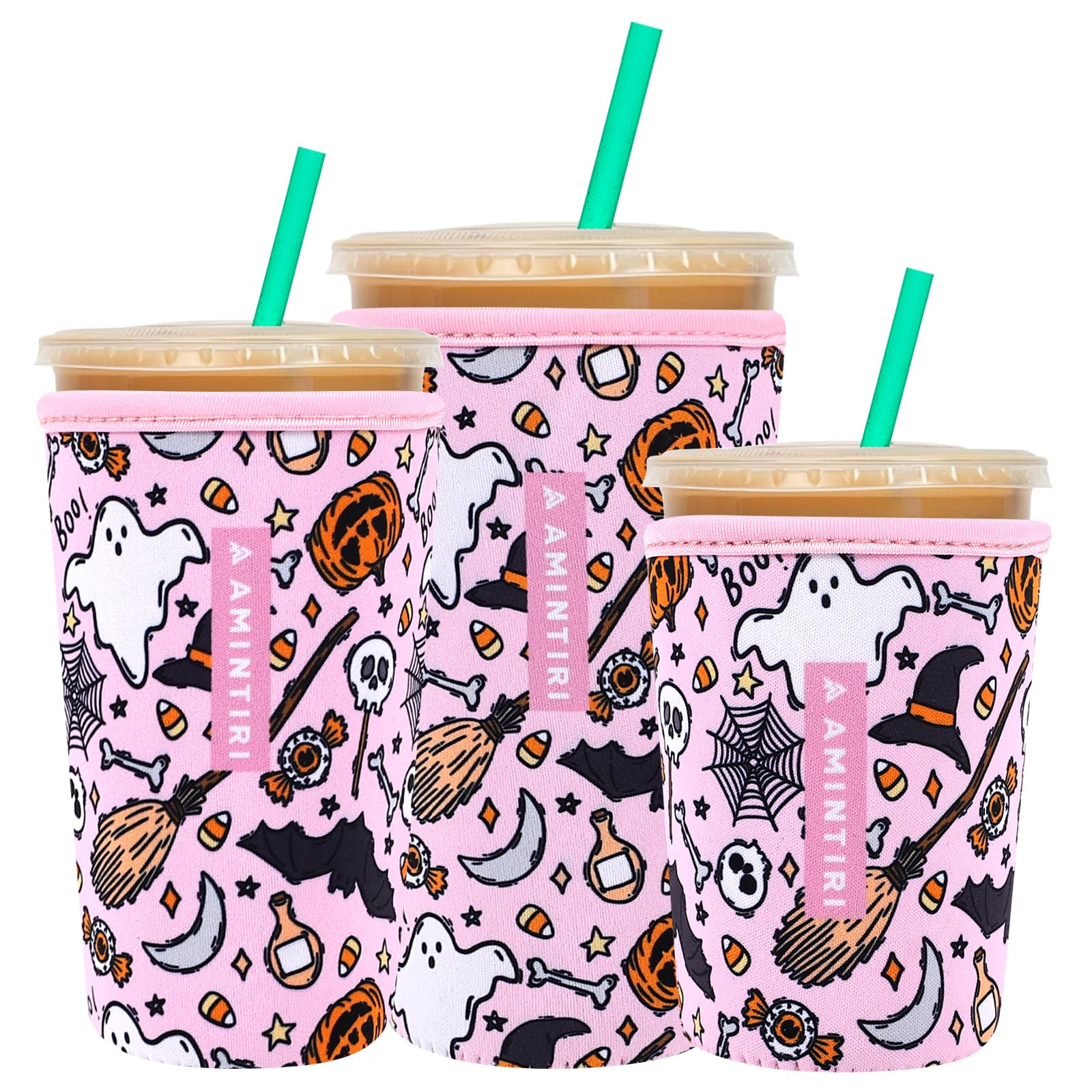 3 Pack Reusable Sleeve for Iced Coffee Cup, Coffee Neoprene Sleeve for Iced&Hot Drinks, Coffee Sl... | Amazon (US)