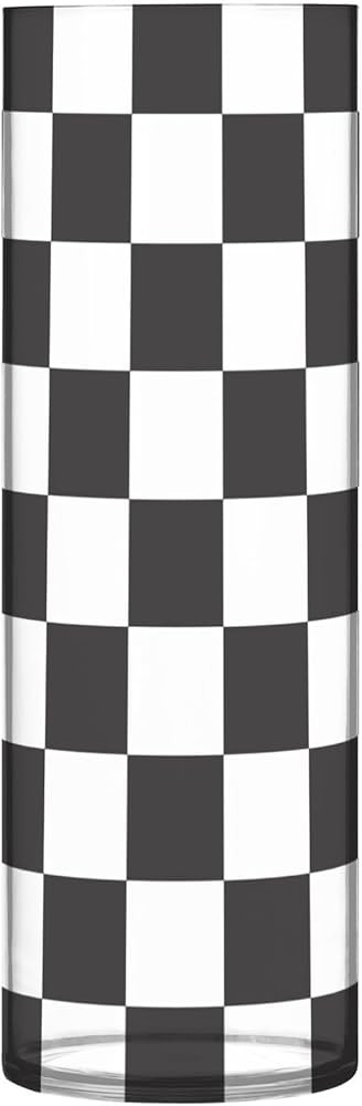 Flower Vase 12 Inch Black White Checkered Pattern Plastic Vases for Flowers Decorative Dining Tab... | Amazon (US)