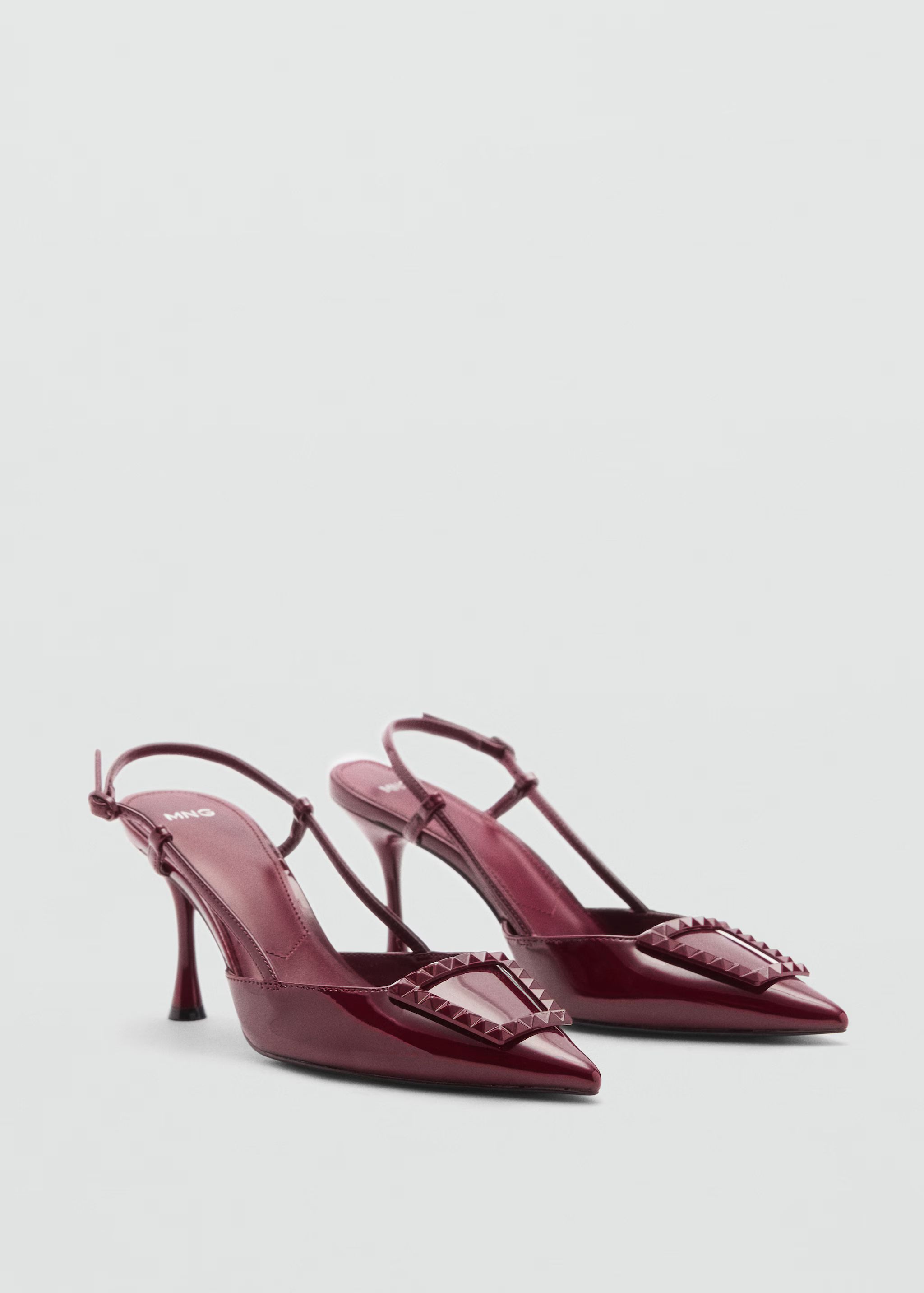 Patent leather slingback-heeled shoes | Mango Canada