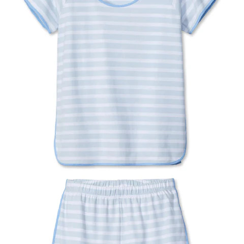 Pima Shorts Set in Seaside | Lake Pajamas