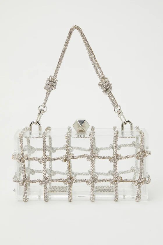 Sophisticated Sparkle Clear and Silver Rhinestone Bag | Lulus (US)