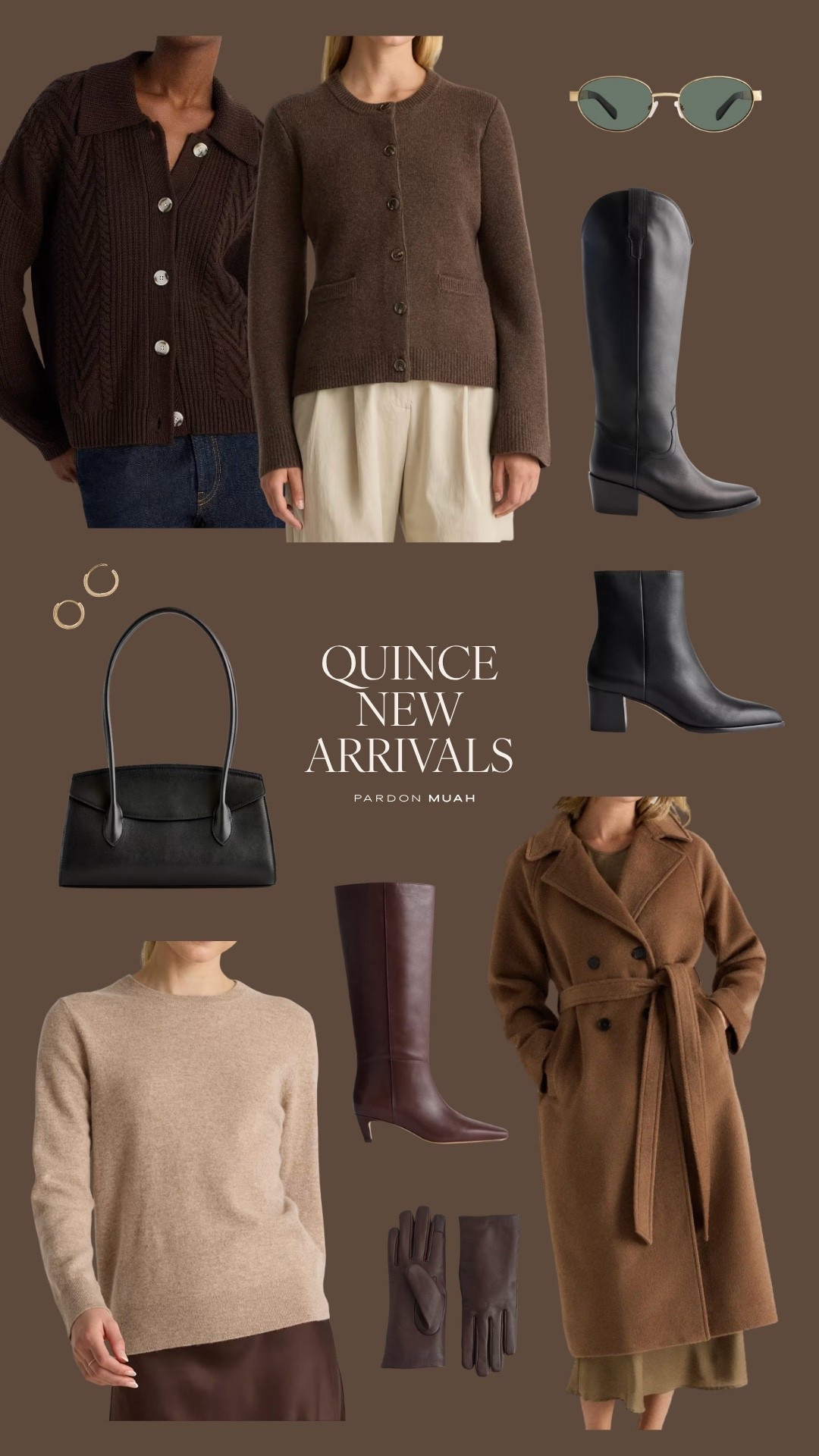 Quince new arrivals, sweater, cardigan, hues of brown, black bag, thanksgiving outfit, holiday, long coat

#LTKHoliday #LTKSeasonal #LTKGiftGuide