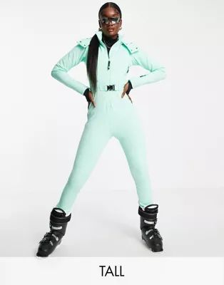 ASOS 4505 Tall ski suit with fitted belted & fur hood | ASOS (Global)