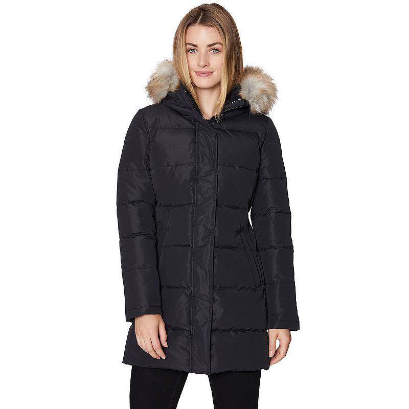 Women's Halitech Faux-Fur Hood Puffer Jacket, Size: XXL, Black | Kohl's