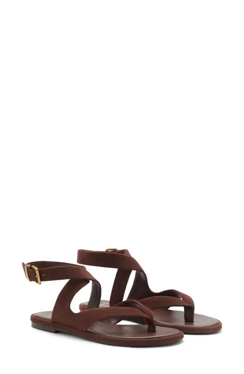 MANGO Ankle Strap Sandal in Chocolate at Nordstrom, Size 6Us | Nordstrom