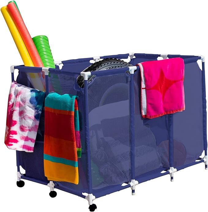 Essentially Yours Pool Noodles Holder, Toys, Floats, Balls and Floats Equipment Mesh Rolling Stor... | Amazon (US)