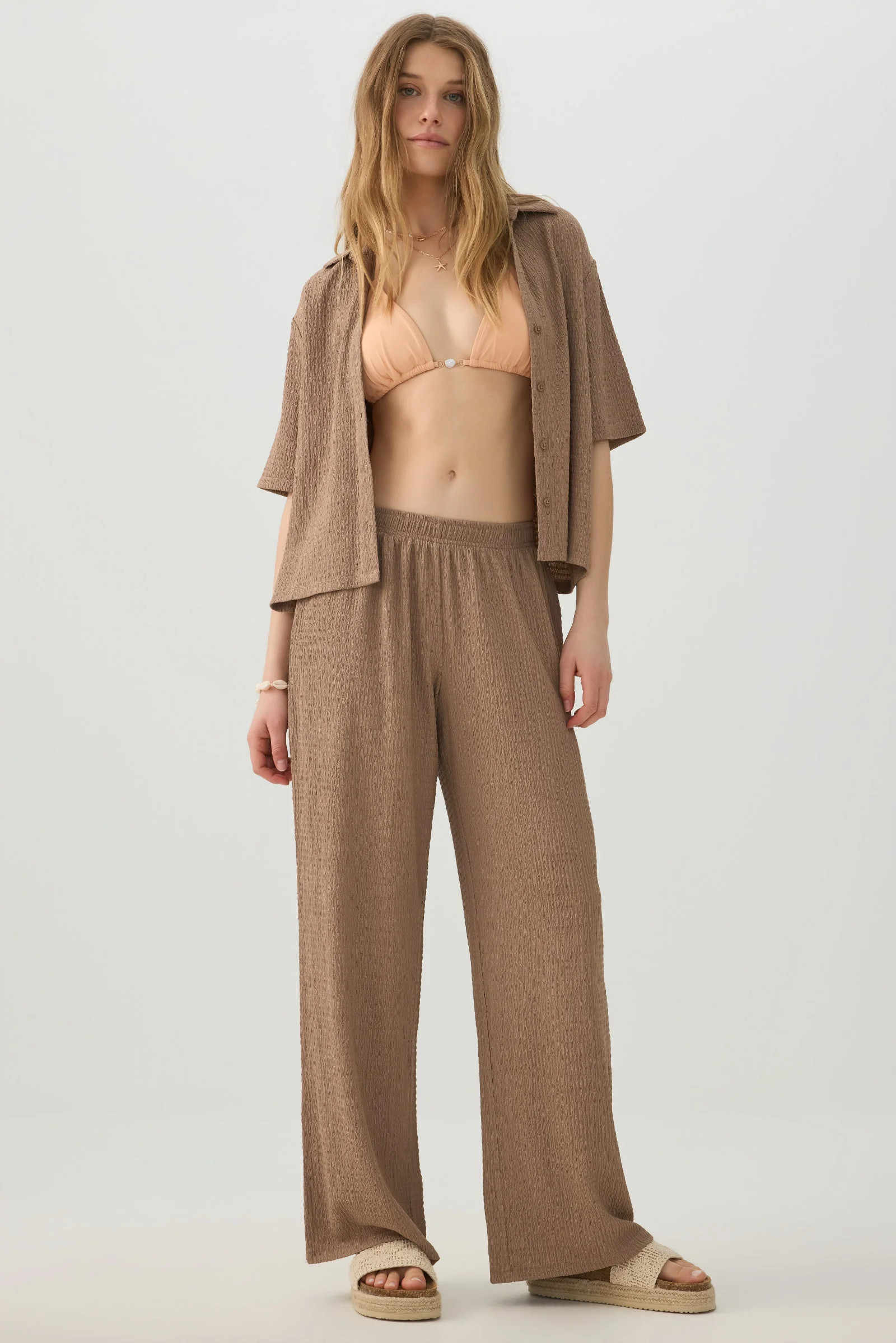 Textured knit Wide Leg Pants | Ardene