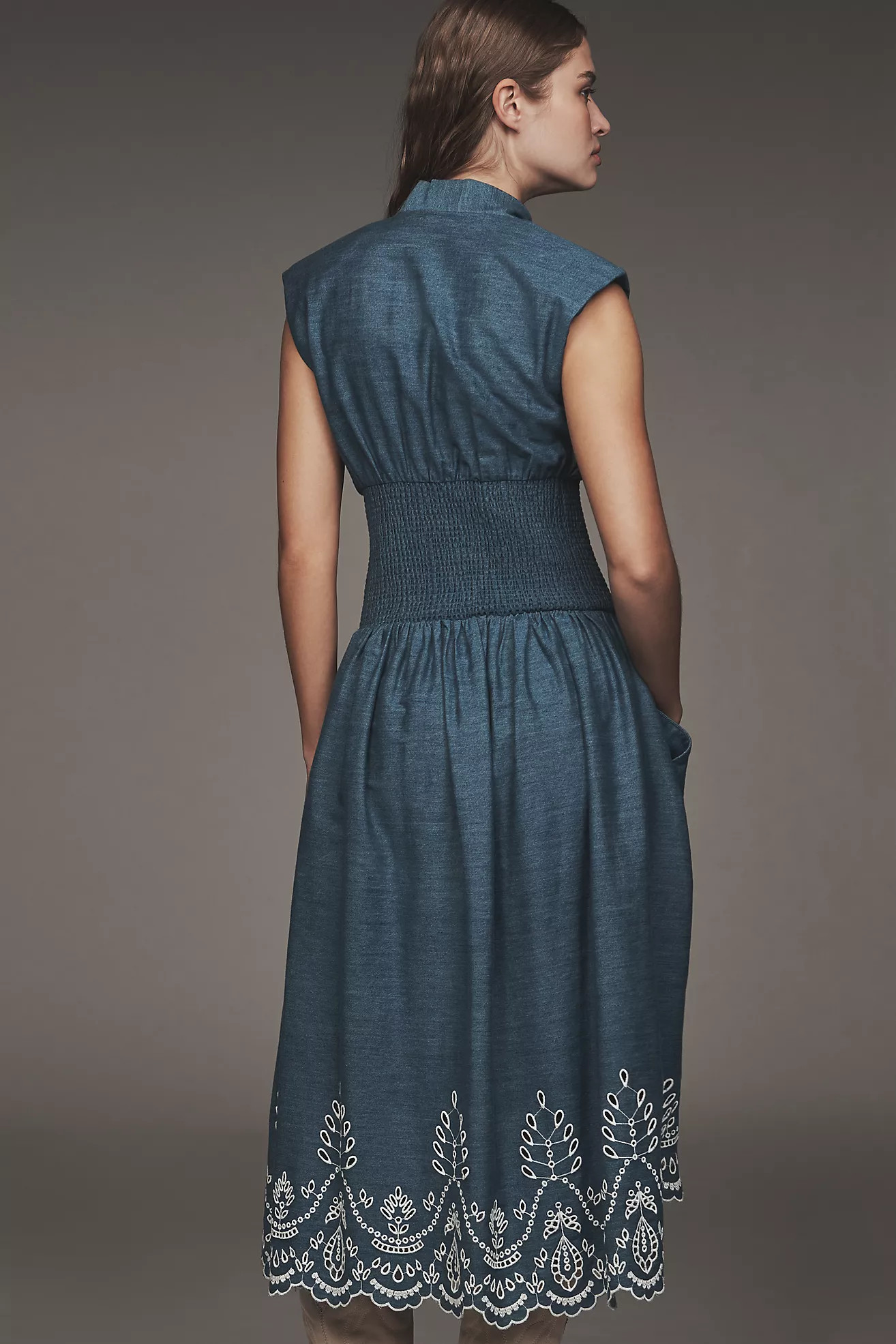 The Tommie Denim Eyelet Trim Dress | Anthropologie (US)