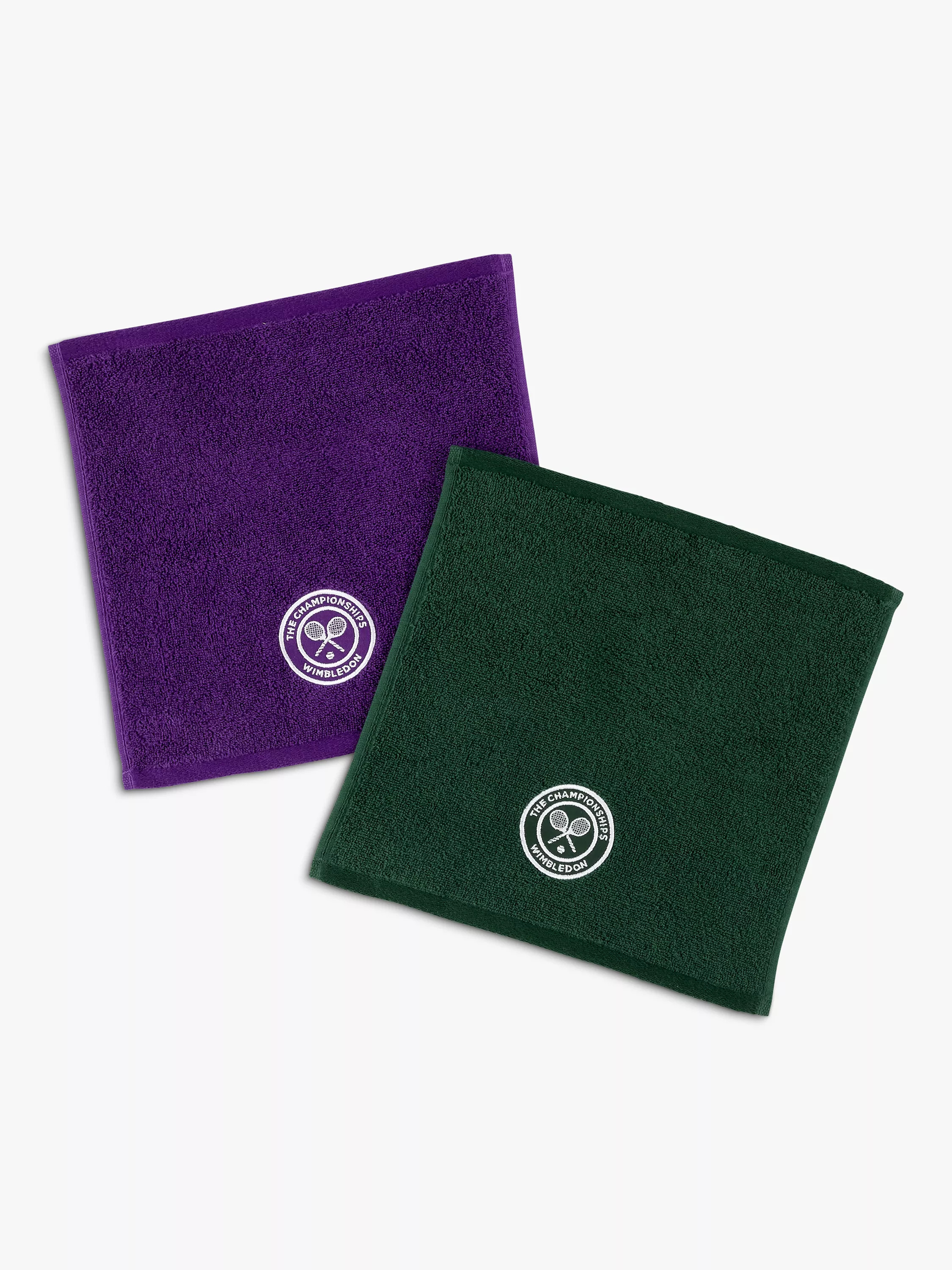 Christy Wimbledon Classic Face Cloths, Pack of 2, Green/Purple | John Lewis (UK)