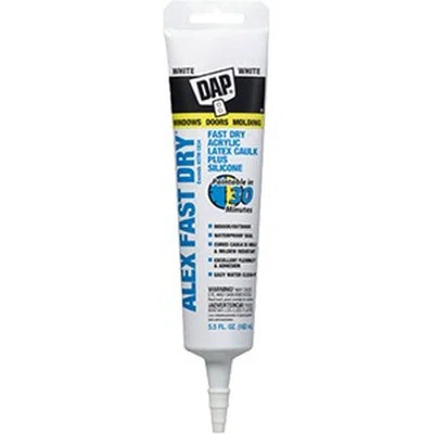 DAP 18408 5.5Oz White Alex Fast Dry Acrylic Latex Caulk Plus Silicone-1PK | Wayfair North America