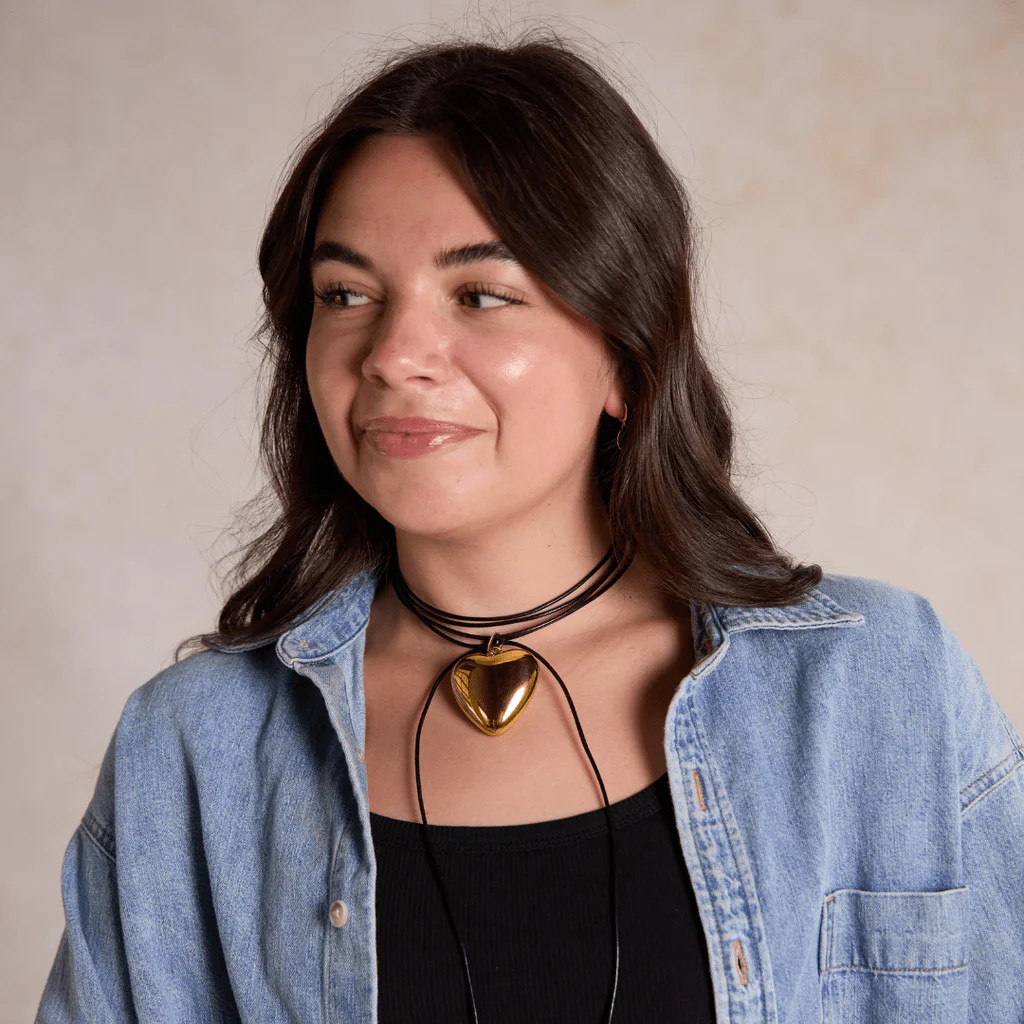 Black Casanova Cord Necklace | Nickel and Suede