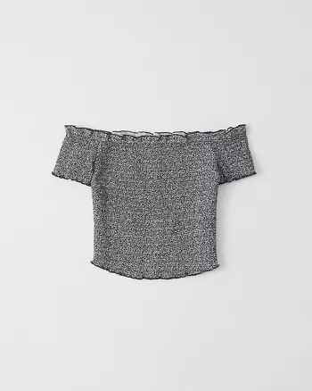Smocked Off-The-Shoulder Top | Abercrombie & Fitch US & UK