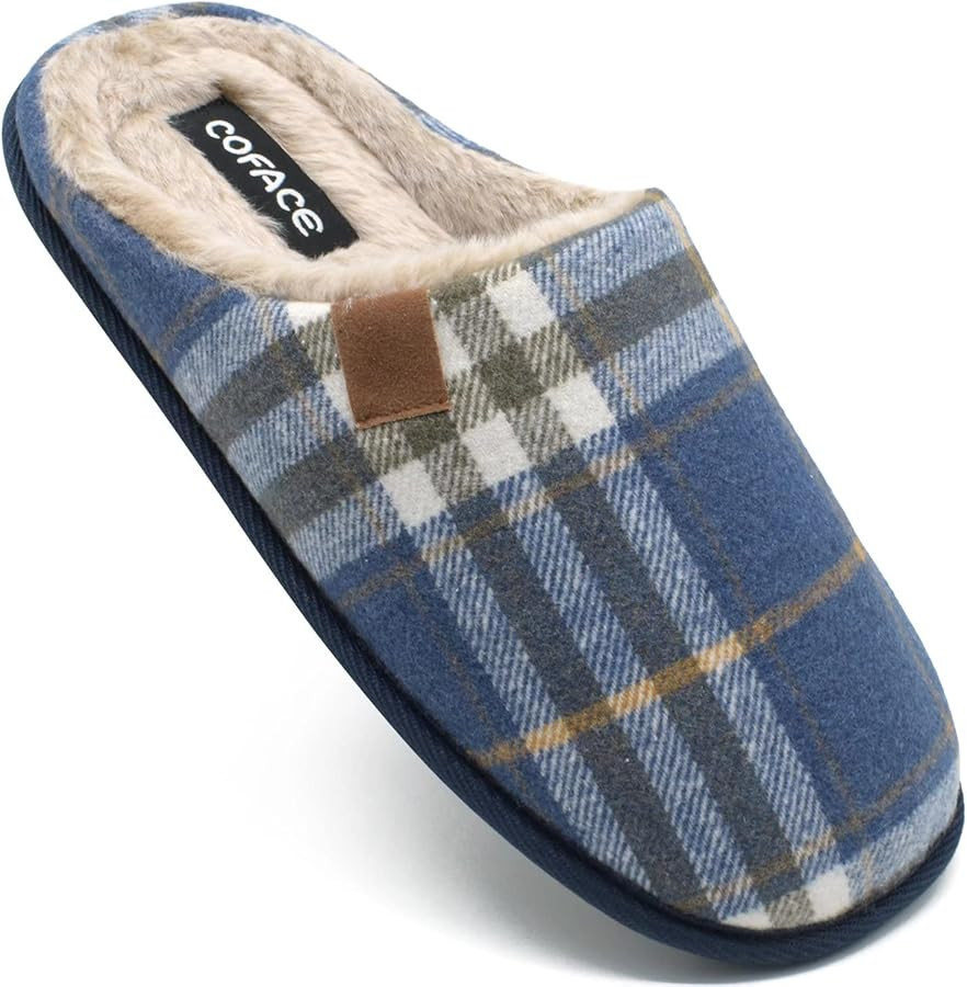 COFACE Unisex Mens Womens Cozy Memory Foam Scuff Slippers Casual Slip On Warm House Shoes Indoor/... | Amazon (US)