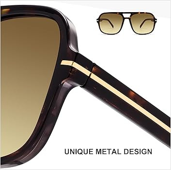 Retro Trendy Square Aviator Sunglasses Womens Mens 70s Classic Vintage Oversized Sun Glasses AR82... | Amazon (US)