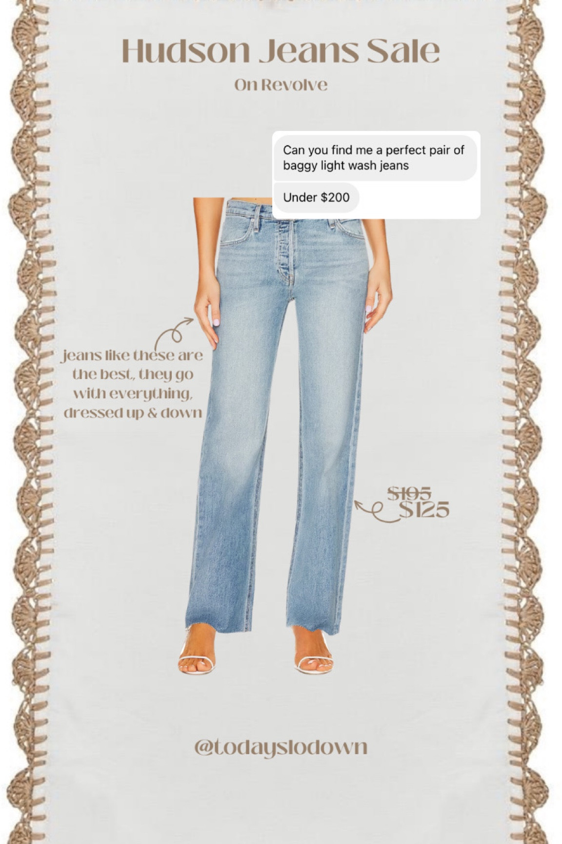 Styling request!! These would be my pick if I was in the market for a new pair of jeans… might get these anyways. These are on sale from Hudson!!
#falljeans #jeanssale #hudsonjeans #fallfashion #backtoschool #widelegjeans



#LTKSeasonal #LTKFind #LTKSale