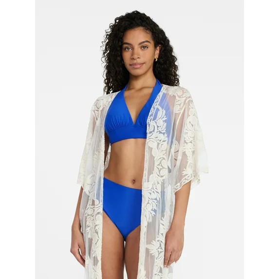 Time and Tru Women's Lace Coverup, Sizes L/XL, Ivory | Walmart (US)