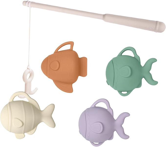 haakaa Baby Bath Fishing Toy Set, Mold Free Food Grade Silicone Bathtub Fishing Toy for Toddler &... | Amazon (US)