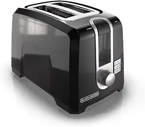 BLACK+DECKER 2-Slice Extra-Wide Slot Toaster, Square, Black, T2569B | Amazon (US)