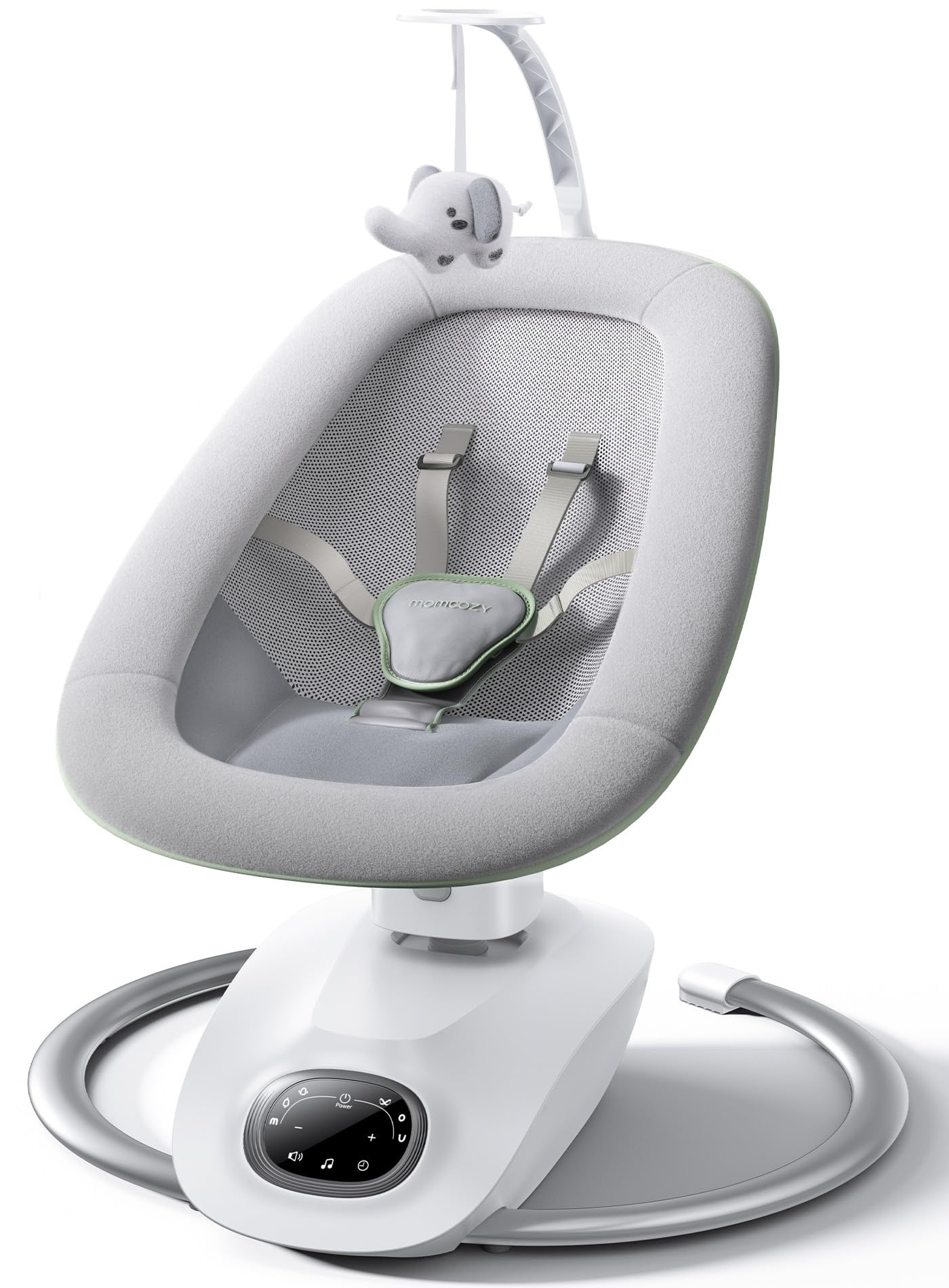 Momcozy CocoSway Baby Swing for Infants to Toddler, 3D-Motion Electric Baby Swing with 6 Motions & 4-Speeds, Remote Control, Infant Swing with 8 Preset Lullabies for Baby Boy Girl Up to 20 lbs | Amazon (US)