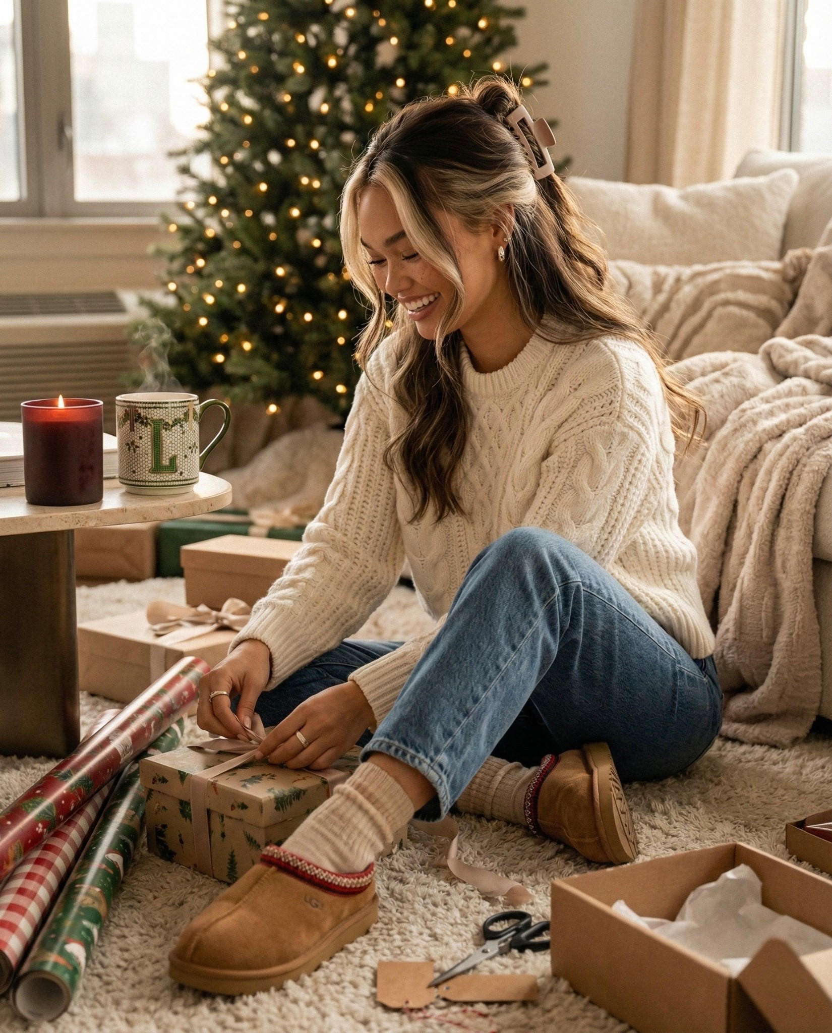 Warm, cozy + wrapping gifts in my fave winter basics 🎁✨
Linked everything in this look before sizes start selling out again — sweater + jeans + slippers + holiday mug + candle 💛

Tap to shop 💫

#LTKHoliday
#LTKBlackFriday
#LTKCozy
#LTKUnder50
#LTKGiftGuide
#LTKSeasonal
#LTKWinterStyle
#LTKSaleAlert
#LTKHome
#LTKFinds
#LTKDeal


#LTKSaleAlert #LTKHoliday #LTKGiftGuide