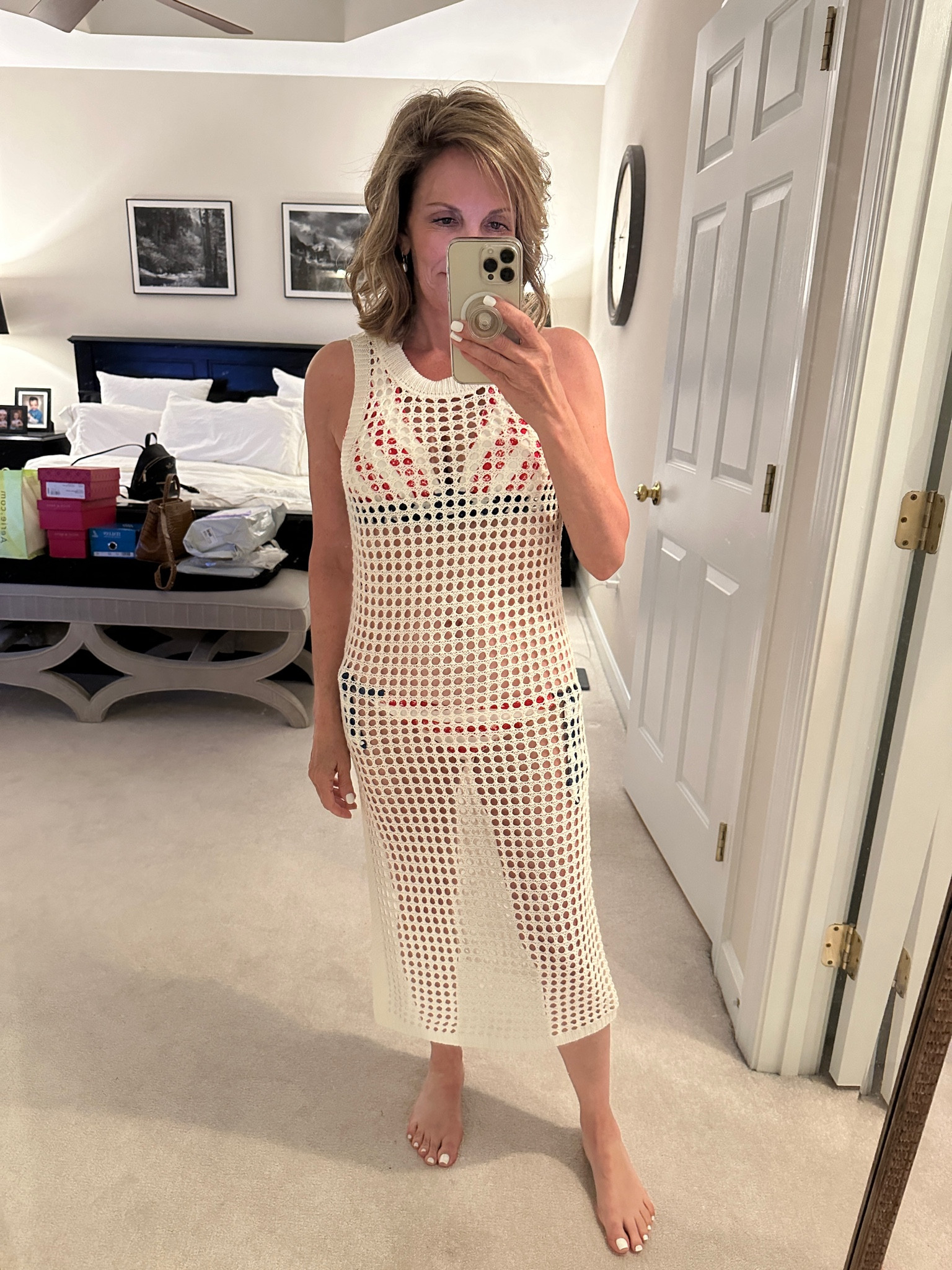 Light and airy, this crochet cover-up is super simple but elegant for long strolls on the beach 

#LTKSwim #LTKOver40 #LTKStyleTip