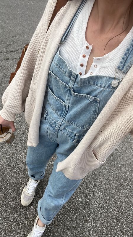 Wearing small in henley
Wearing small in overalls
Linked similar cardigan 

Spring outfit 
Casual spring outfit 

#LTKFind #LTKSeasonal
