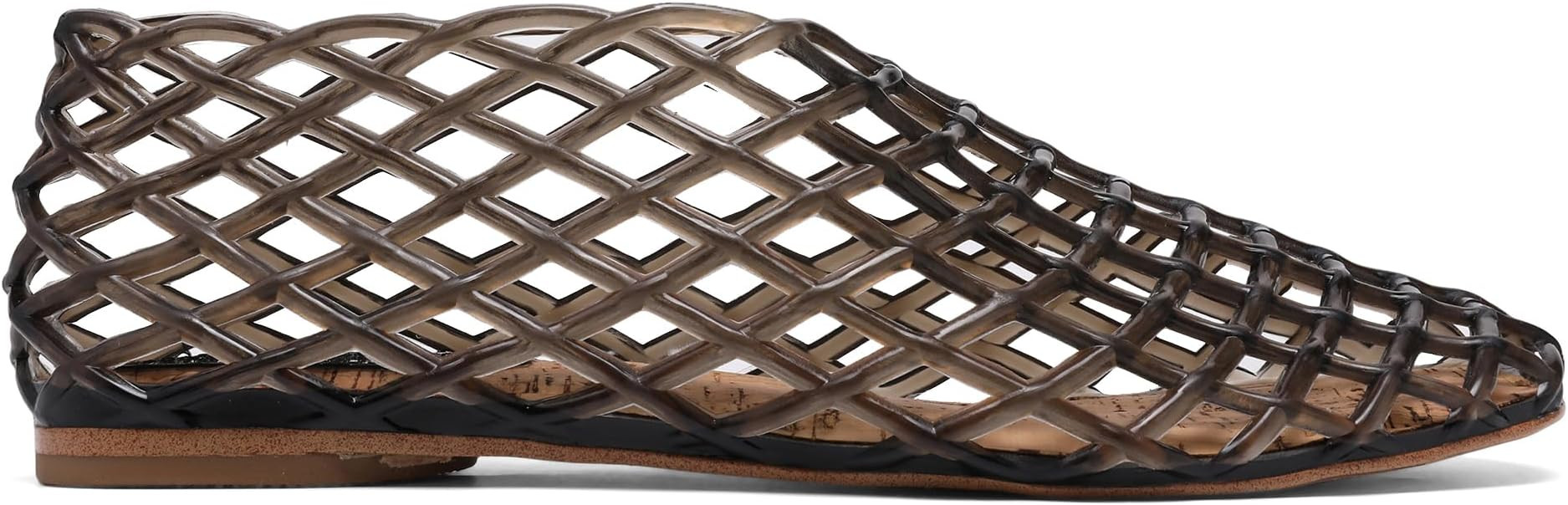 Red Jelly Mesh Ballet Flats for Women Adult Clear Hollow Jelly Sandals Beach Ballerina Jellies Sh... | Amazon (US)