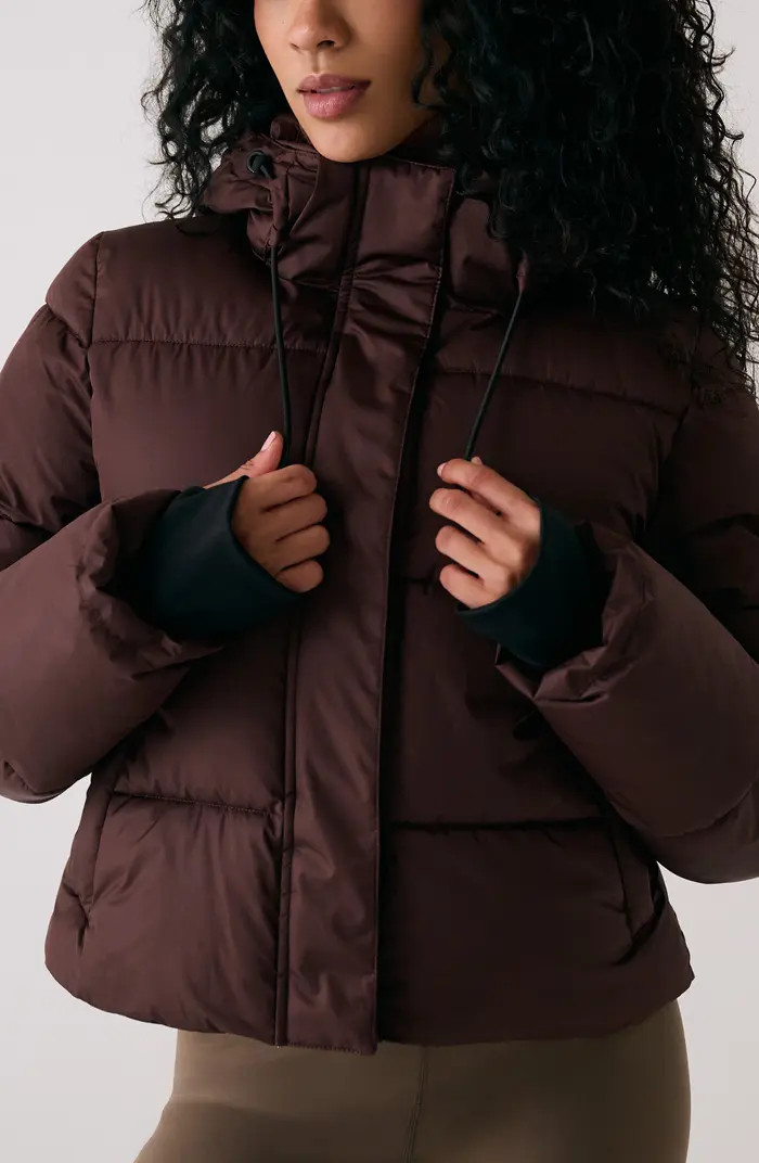 London Waterproof 700 Fill Power Hooded Down Crop Puffer Jacket | Nordstrom