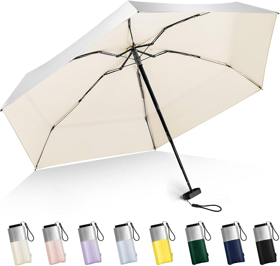 LEAGERA Mini Umbrella For Purse - UPF 50+ UV Blocker Sun Protection Umbrella, Small Micro Travel ... | Amazon (US)