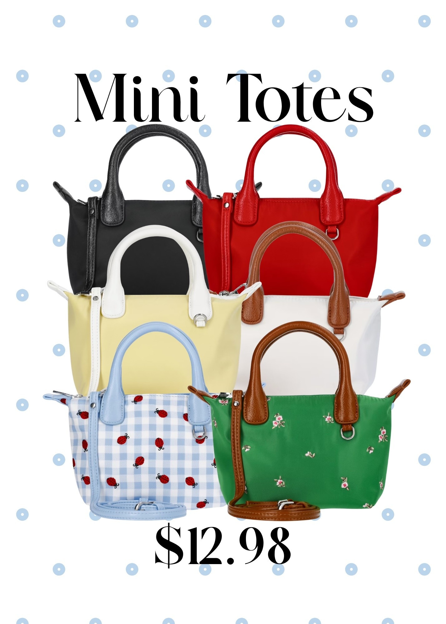 Have you seen these cute mini totes?  These would work really well for trips, vacations, etc., because they hold the basic essentials without being too bulky.  And the price is perfect!!

#LTKOver40 #LTKSeasonal