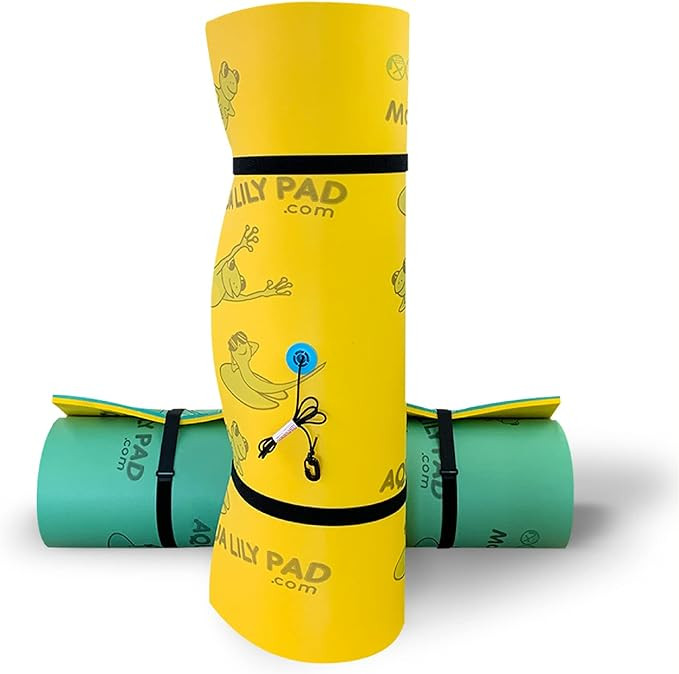 Aqua Lily Pad Original Floating Water Mat Island Float Layer FlexCore Green/Yellow Foam Raft, Mad... | Amazon (US)