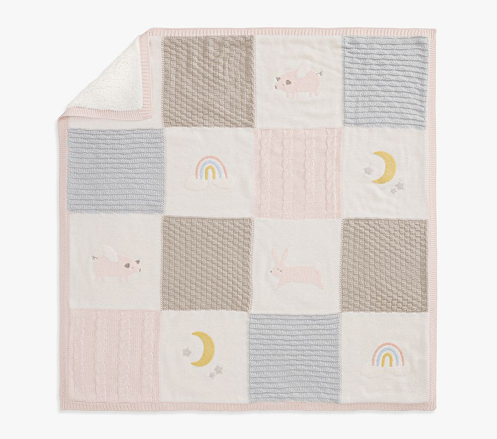 Oversized Heirloom Animals Baby Blanket Collection | Pottery Barn Kids