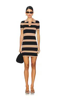 Lovers and Friends Kendra Mini Dress in Black & Camel from Revolve.com | Revolve Clothing (Global)