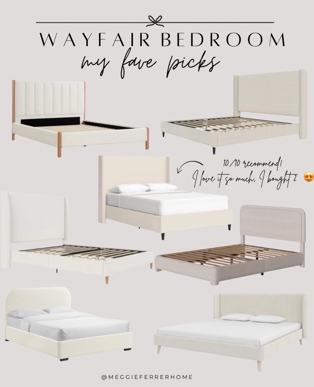 Rounding up my top Wayfair bed picks – these are so chic and timeless! I love them so much, I even bought (2) of the same for our room. Highly recommend if you’re refreshing your bedroom. 🤎 

Follow my LTK @meggieferrerhome on the @shop.LTK app to view this post and get my exclusive app-only content!

#liketkit #LTKHome #LTKSaleAlert #LTKStyleTip #LTKSaleAlert #LTKHome #LTKStyleTip
@shop.ltk
https://liketk.it/5jOEs