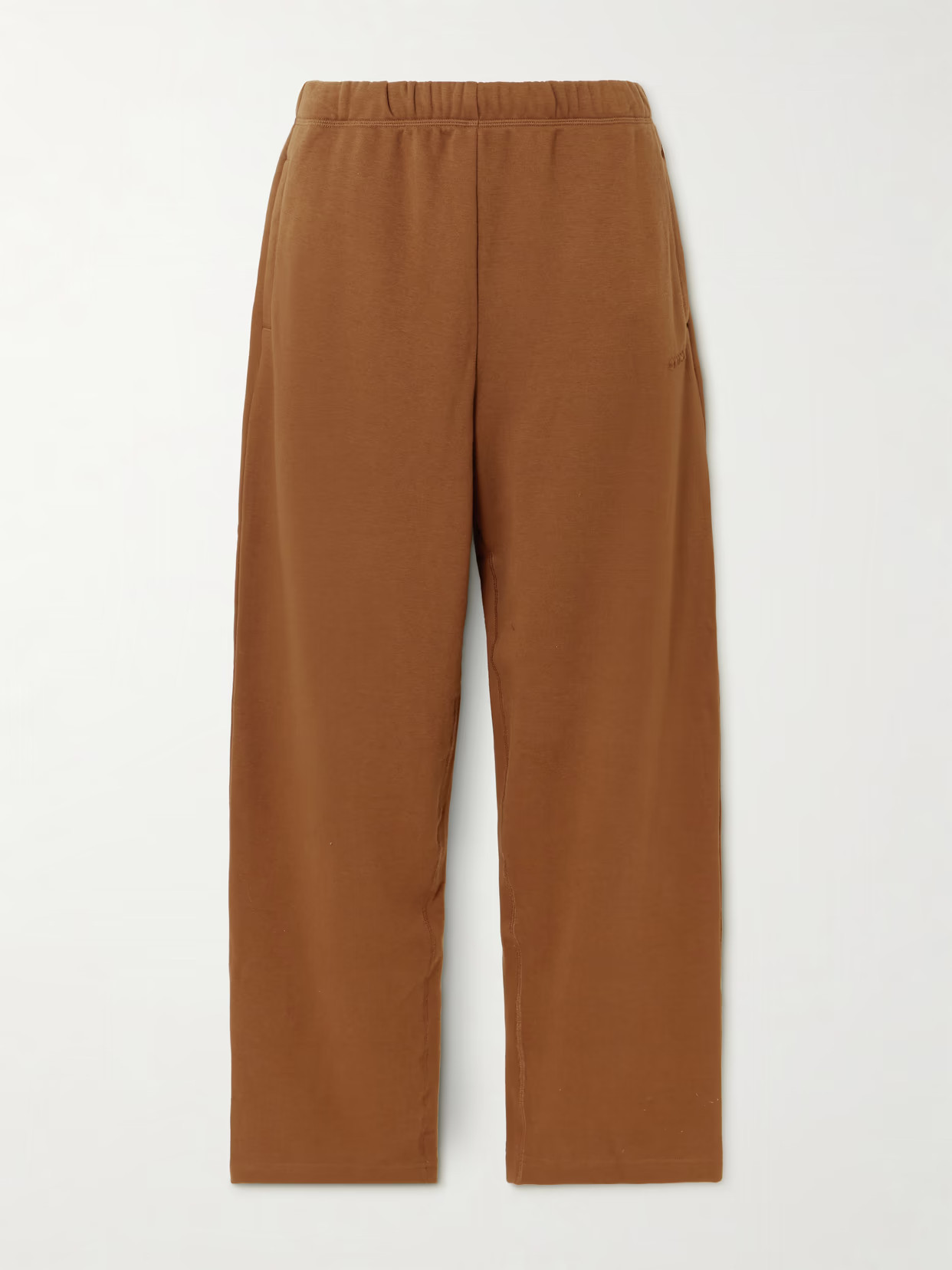 SKIMS - Classic Cotton-blend Jersey Straight-leg Pants - Bison | NET-A-PORTER (US)
